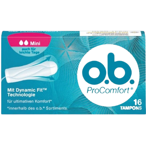 OB Tampons - ProComfort, Mini - Pack of 16 tampons