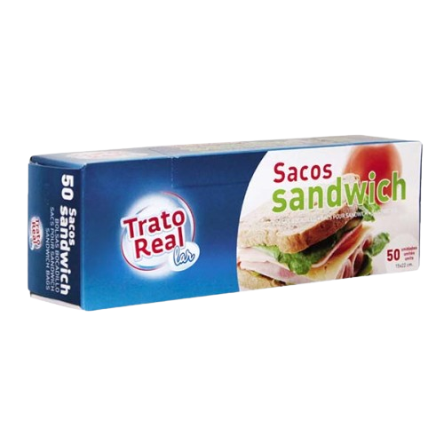 Sacos Sandwich Trato Real 50 un