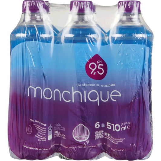 Água Monchique Mineral Alcalina Pack 6 garrafas 6 x 510 ml