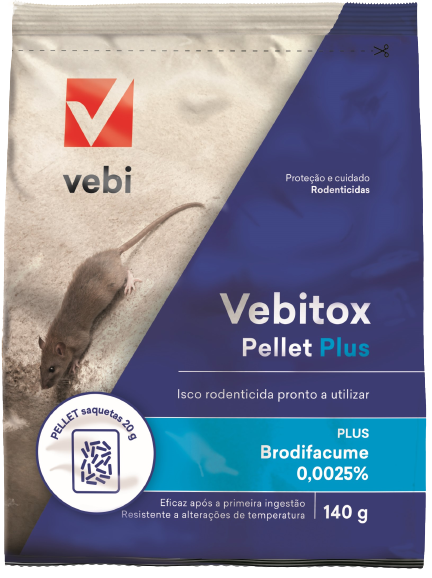 Rodenticida Vebitox Pellet Plus 140 g