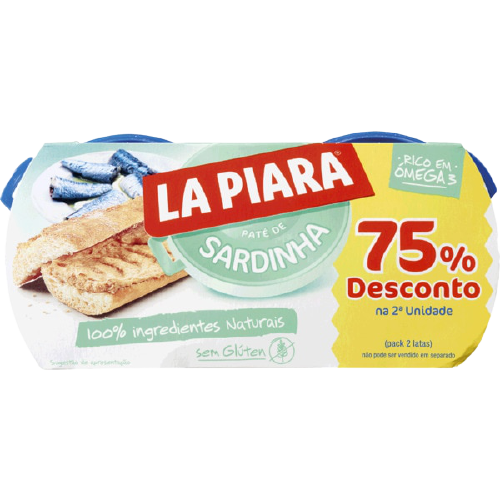 Paté La Piara de Sardinha (2 x 75 g) 150 g