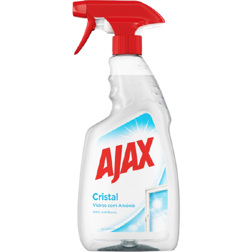 Limpa Vidros Ajax com Amónia Cristal com Pistola 500 ml