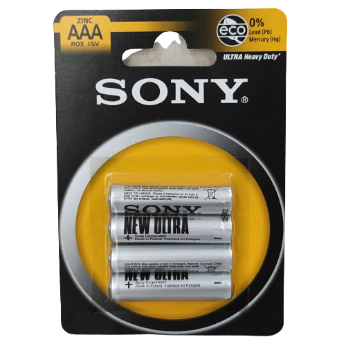 Pilhas Sony Ultra AAA 4 un