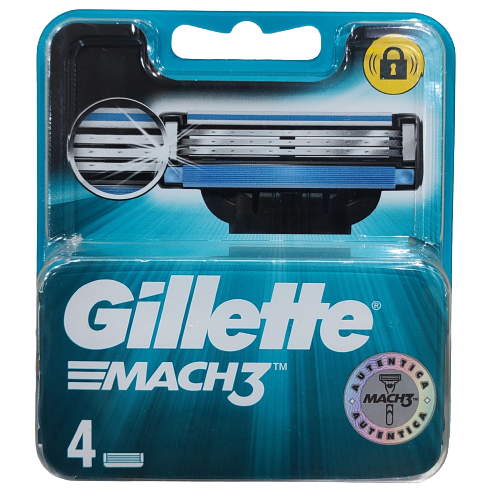 Lâminas de Barbear Gillette Mach 3 4 un